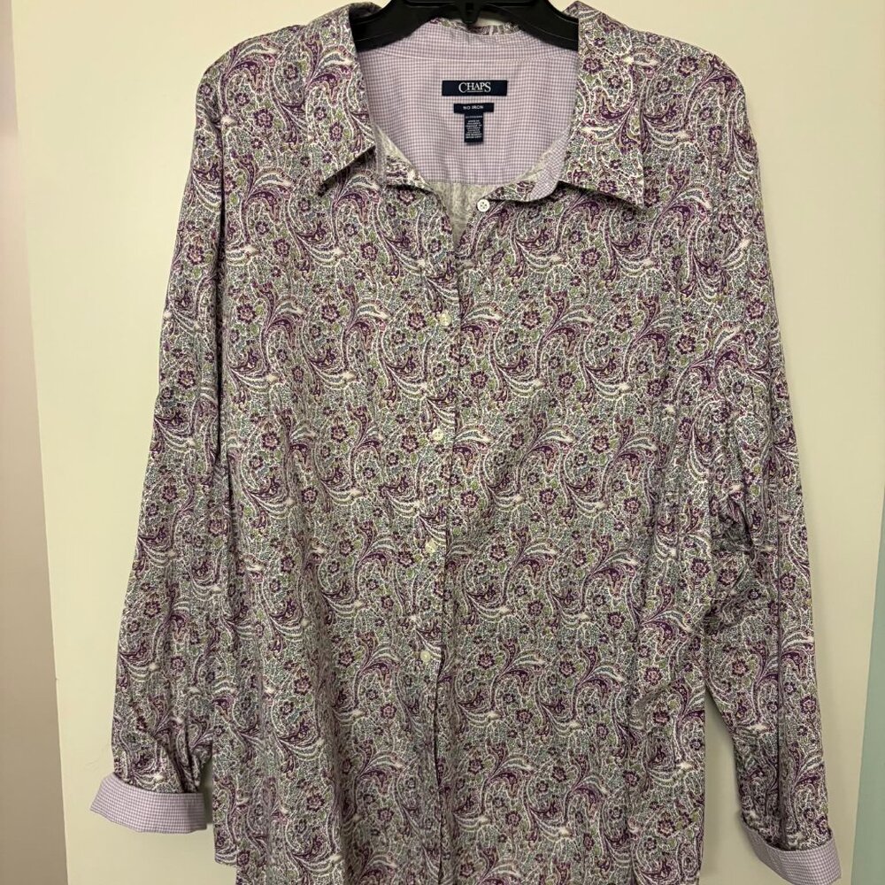 Chaps long sleeve button down blouse. Excellent condition. Wrinkle-free.